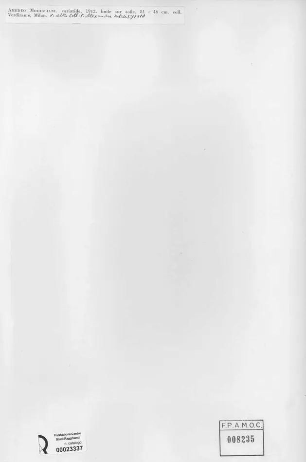 Anonimo , Modigliani, Amedeo - sec. XX - Cariatide , retro