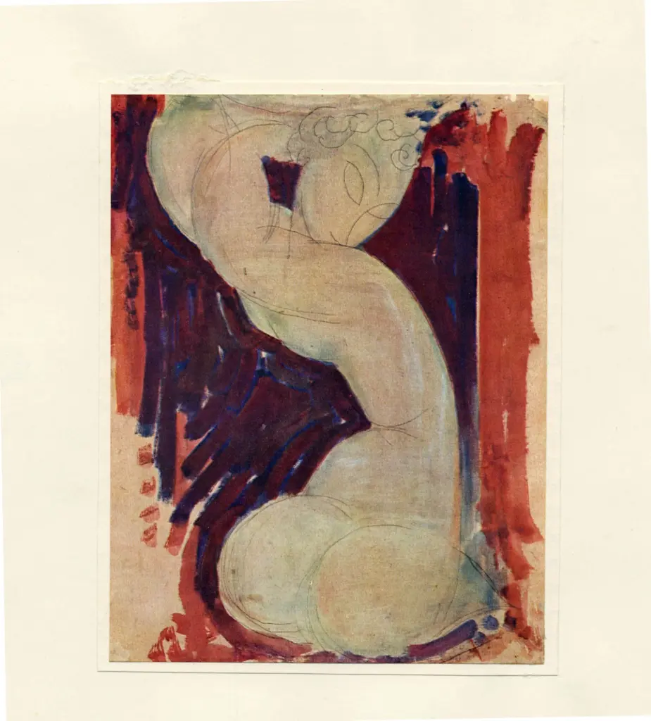 Anonimo , Modigliani, Amedeo - sec. XX - Cariatide , fronte