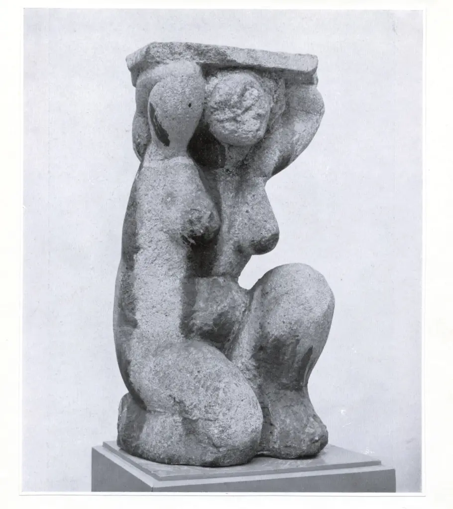 Anonimo , Modigliani, Amedeo - sec. XX - Cariatide , fronte