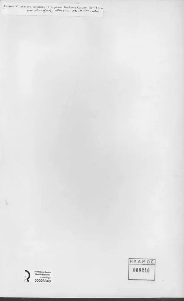 Anonimo , Modigliani, Amedeo - sec. XX - Cariatide , retro