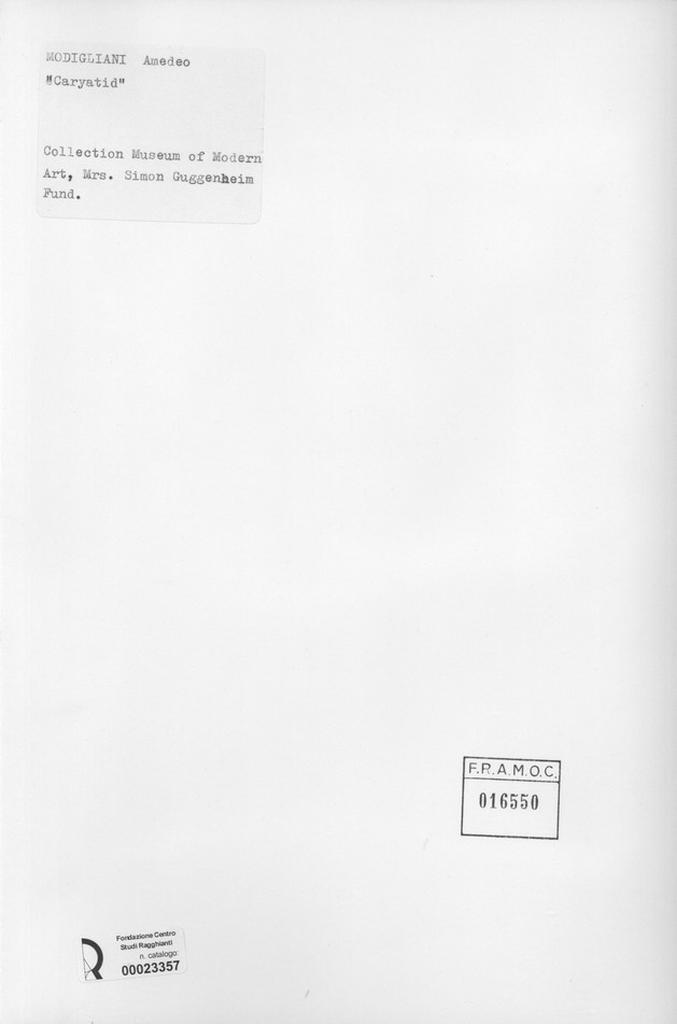 Anonimo , Modigliani, Amedeo - sec. XX - Caryatid , retro