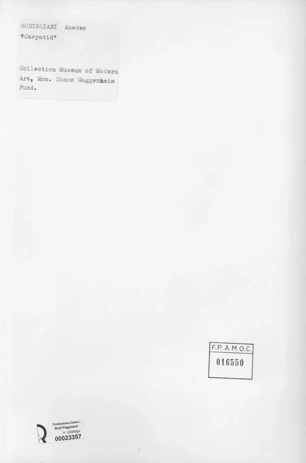 Anonimo , Modigliani, Amedeo - sec. XX - Caryatid , retro
