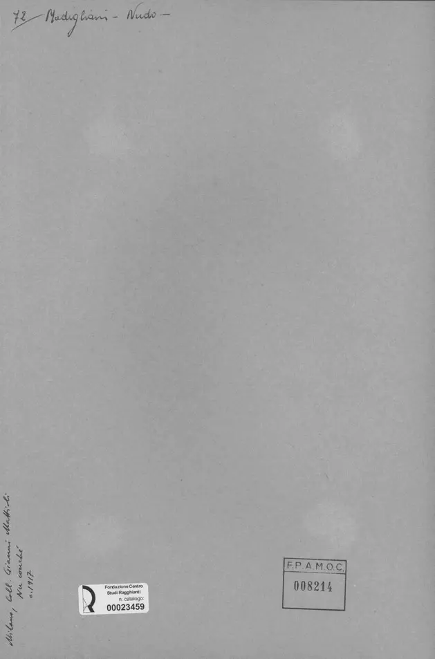 Anonimo , Modigliani, Amedeo - sec. XX - Nu couch&eacute; , retro