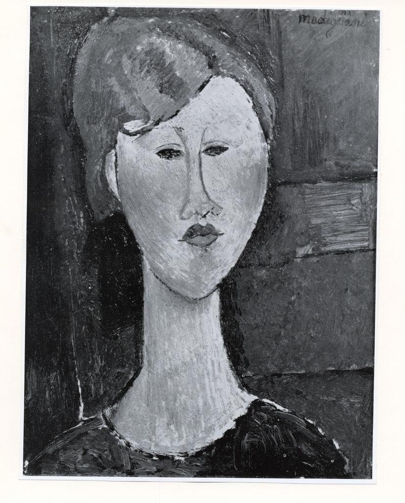 Anonimo , Modigliani, Amedeo - sec. XX - Femme aux Cheveux rouges , fronte