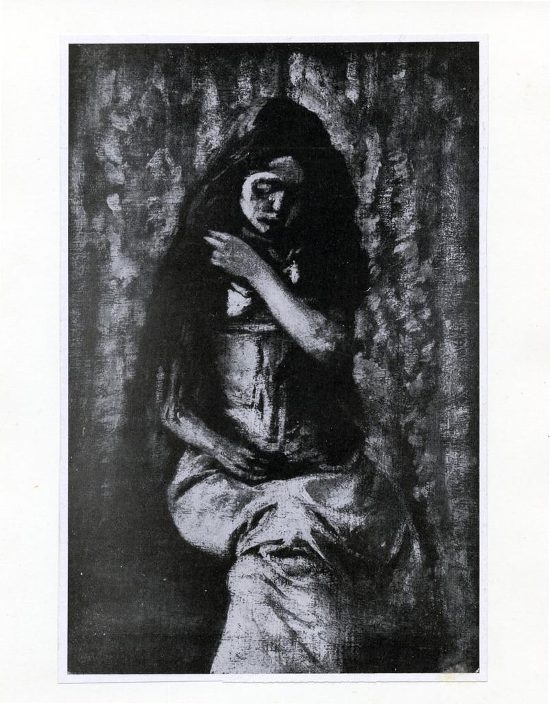 Anonimo , Modigliani, Amedeo - sec. XX - Ritratto femminile , fronte