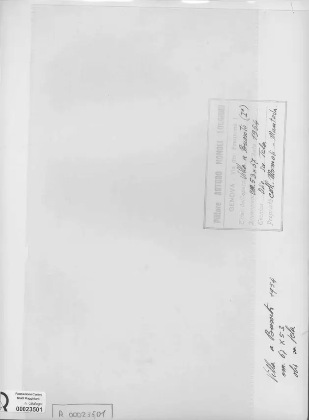 Anonimo , Momoli Longhini, Arturo - sec. XX -Villa a Busseto I° , retro