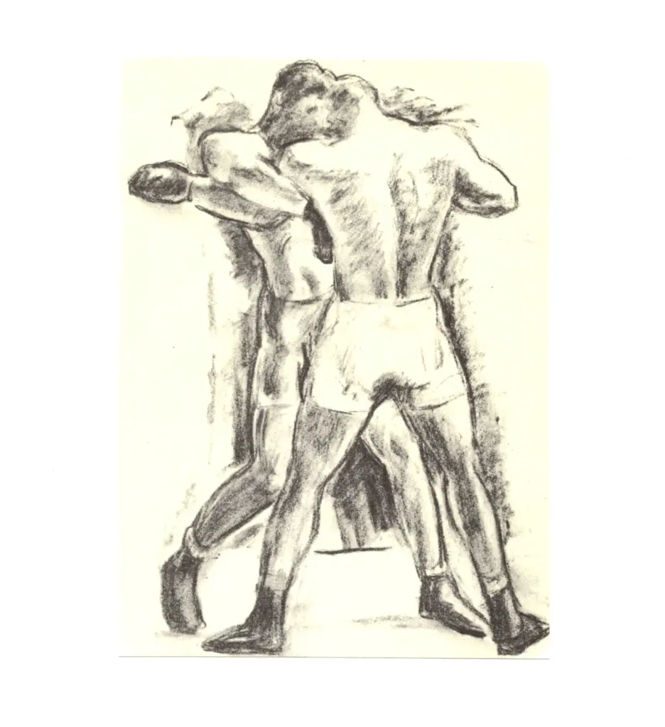 Anonimo , Montanari, Giuseppe - sec. XX - I pugilatori , fronte