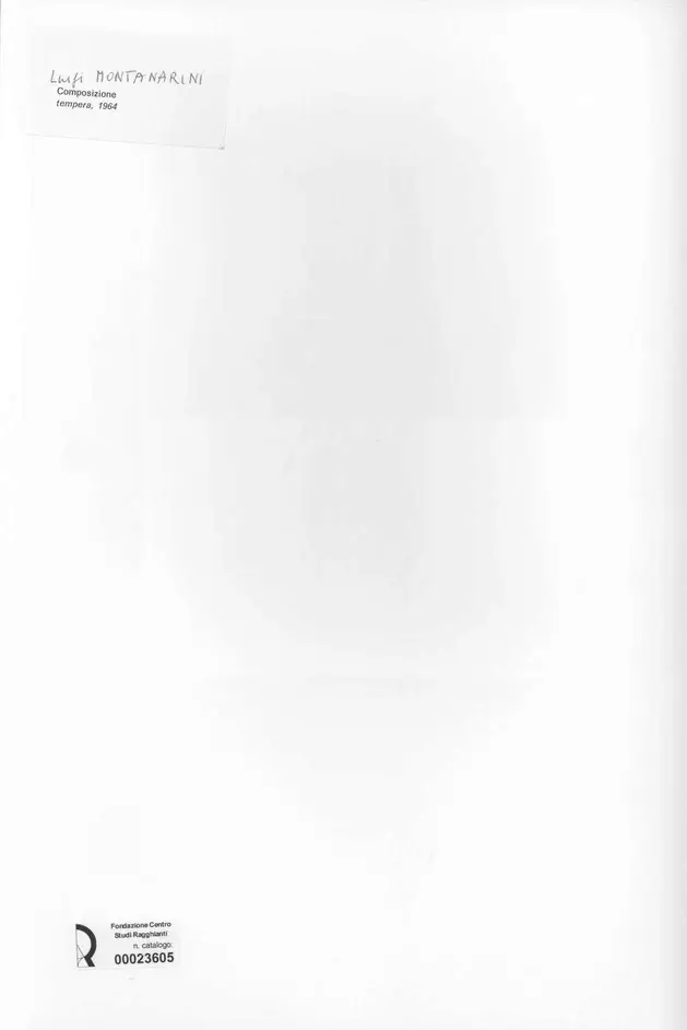 Anonimo , Montanarini, Luigi - sec. XX - Composizione , retro