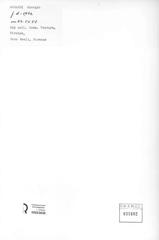 Foto Reali , Morandi, Giorgio - sec. XX -