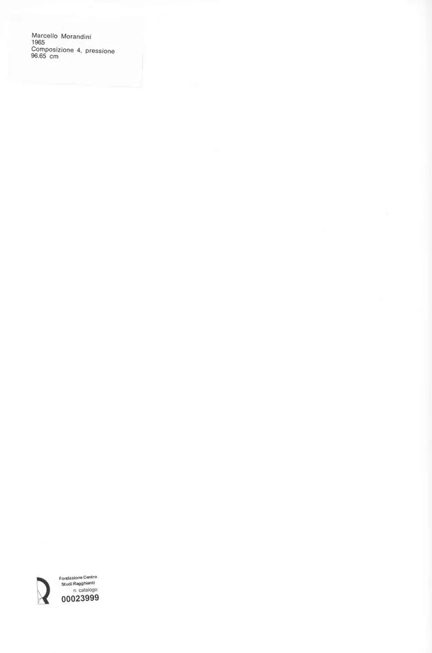 Anonimo , Morandini, Marcello - sec. XX - Composizione 4, pressione , retro