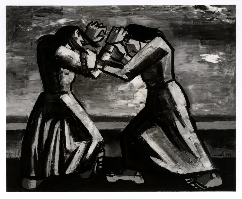 Giacomelli , Morando, Pietro - sec. XX - La contesa , fronte