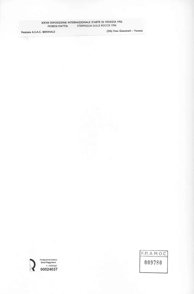 Giacomelli , Moreni, Mattia - sec. XX - Sterpaglia sulle roccie , retro