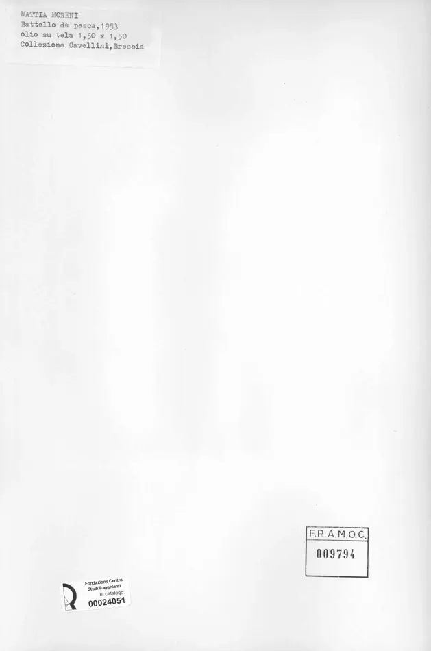 Anonimo , Moreni, Mattia - sec. XX - , retro