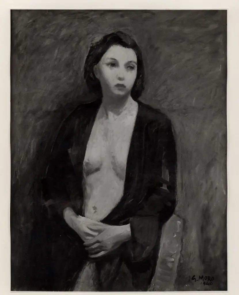 Anonimo , Moro, Gino - sec. XX - Modella in riposo , fronte