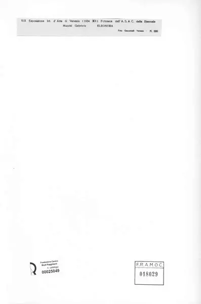 Giacomelli , Mucchi, Gabriele - sec. XX - Eleonora , retro