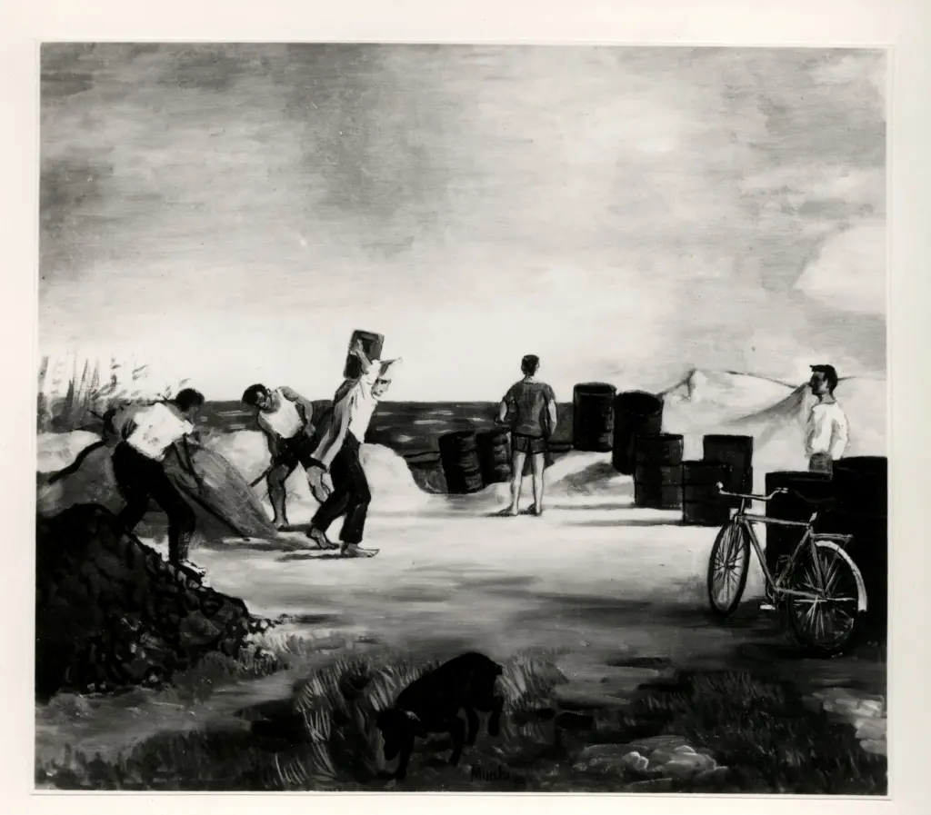 Giacomelli , Mucchi, Gabriele - sec. XX - Uomini a Zinola , fronte