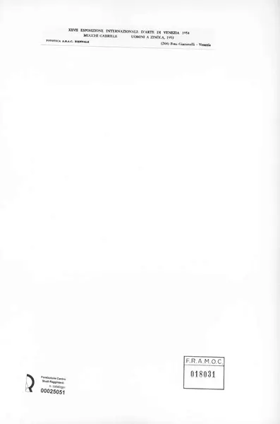 Giacomelli , Mucchi, Gabriele - sec. XX - Uomini a Zinola , retro