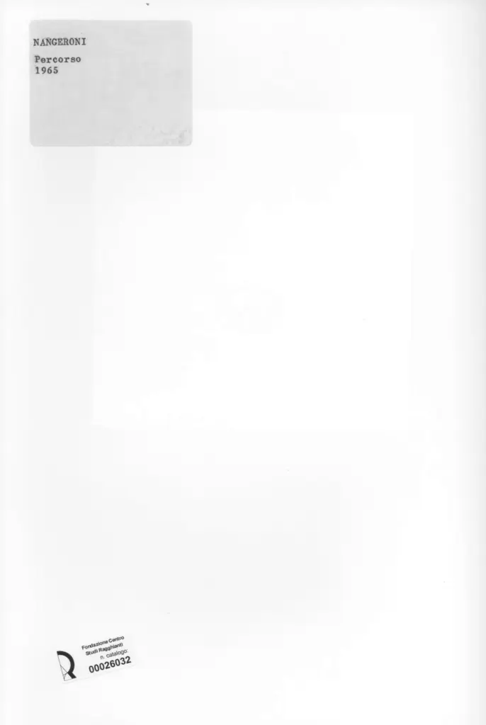 Anonimo , Nangeroni, Carlo - sec. XX - Percorso , retro
