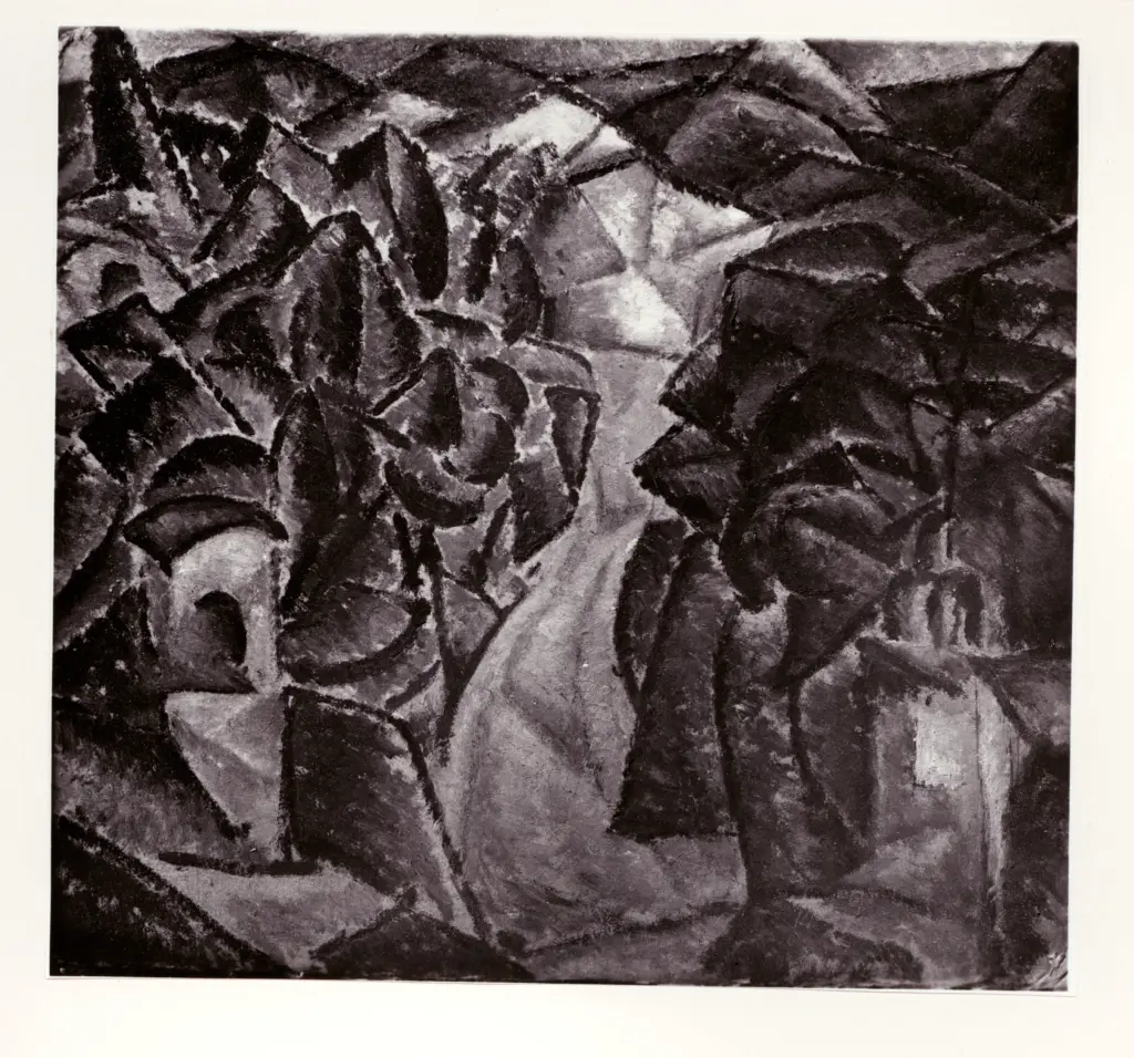 Giacomelli , Nannini, Mario - sec. XX - Strada di campagna , fronte