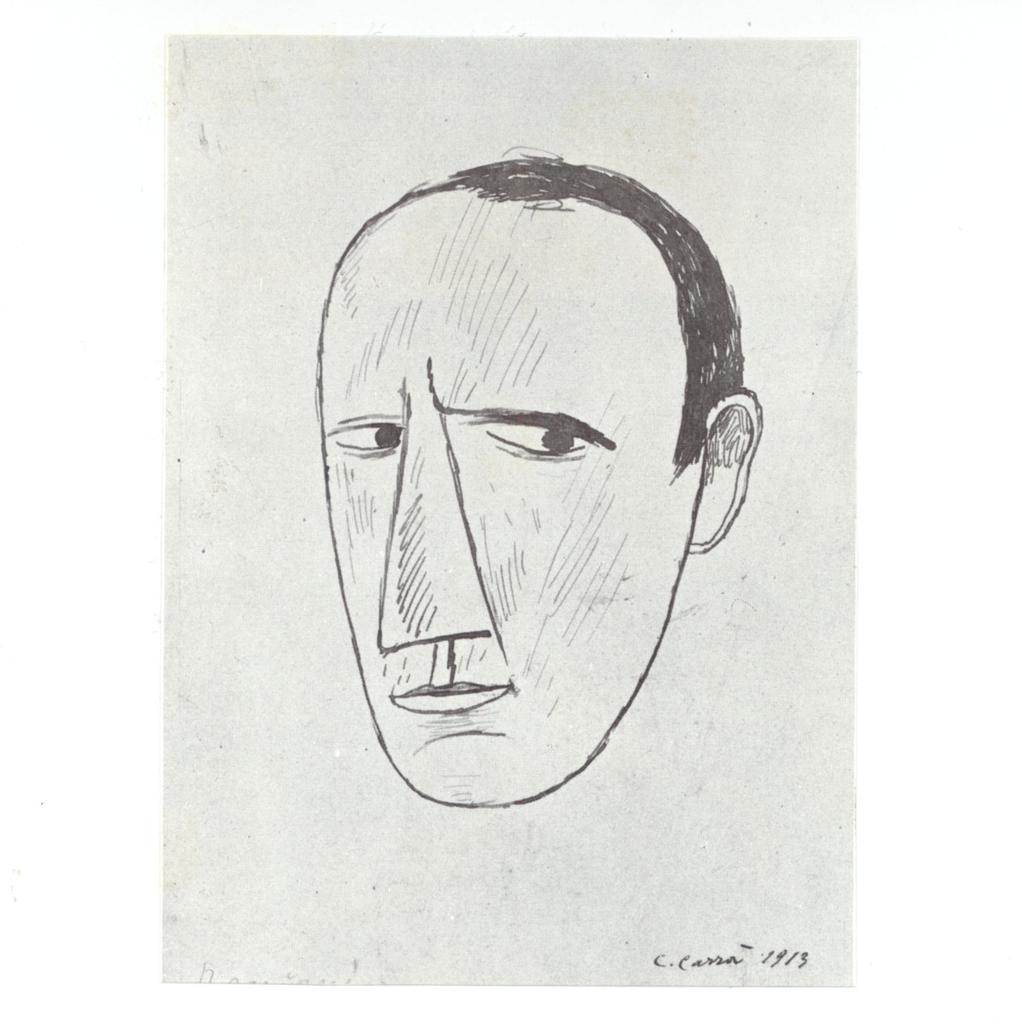 Anonimo , Carrà, Carlo - sec. XX - Ritratto di Boccioni , fronte
