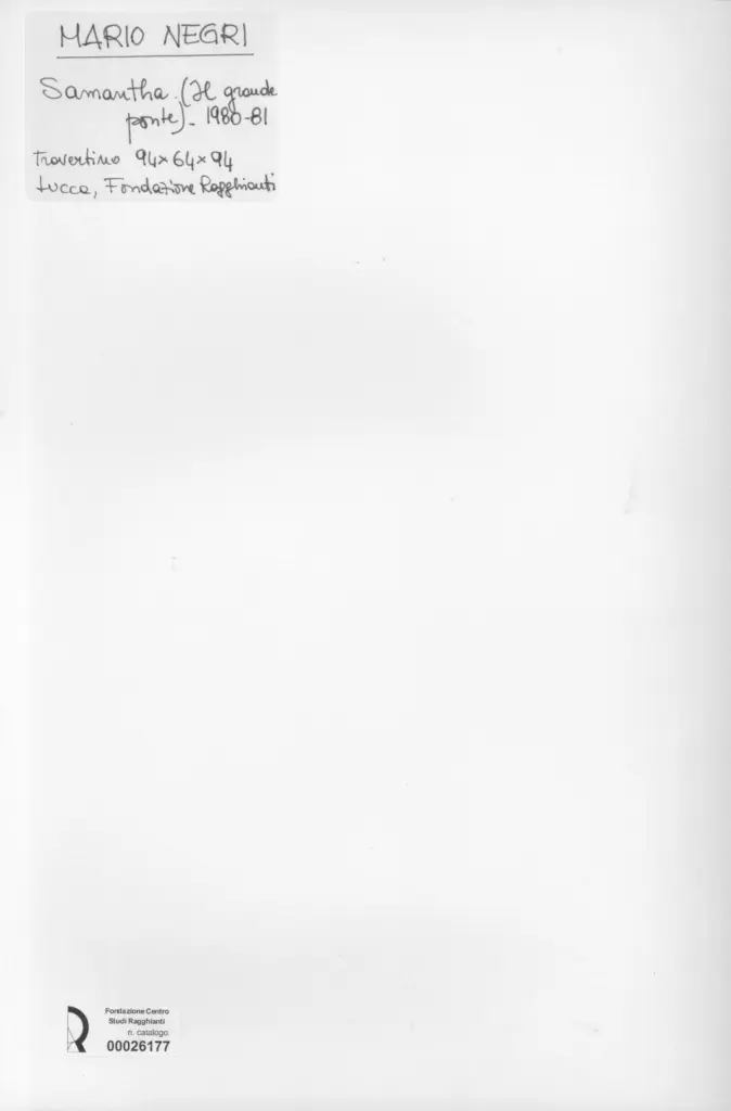 Anonimo , Negri, Mario - sec. XX - Samantha (Il grande ponte) , retro