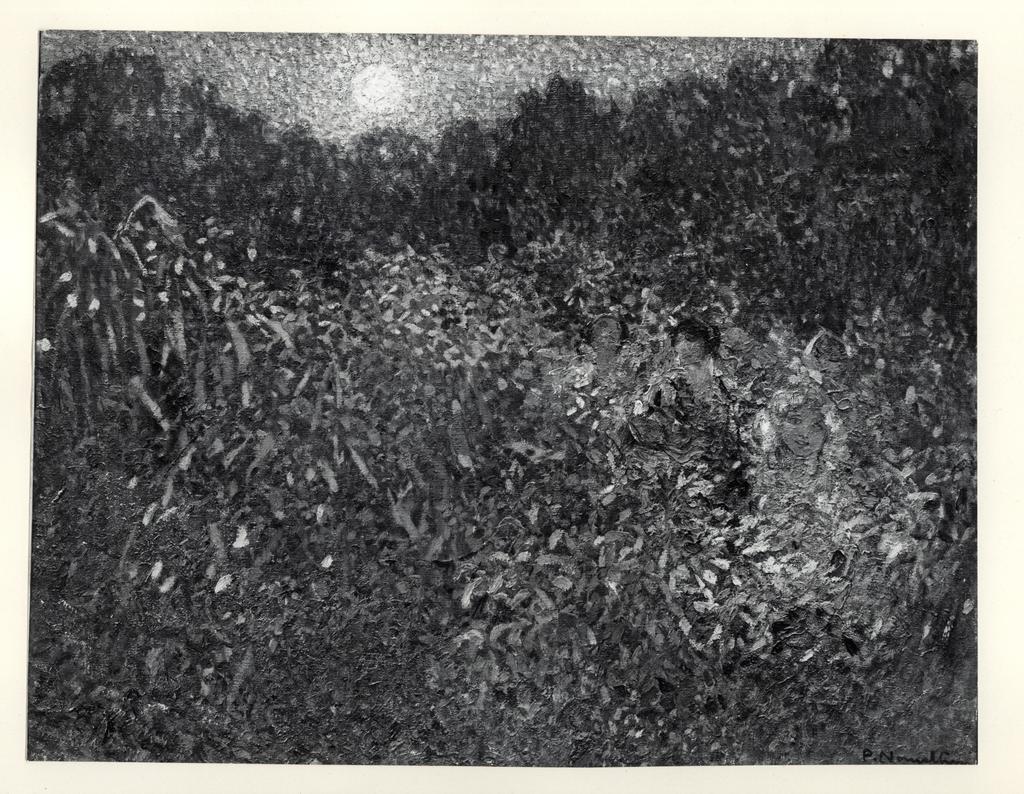 Anonimo , Nomellini, Plinio - sec. XX - Tra sole e luna , fronte