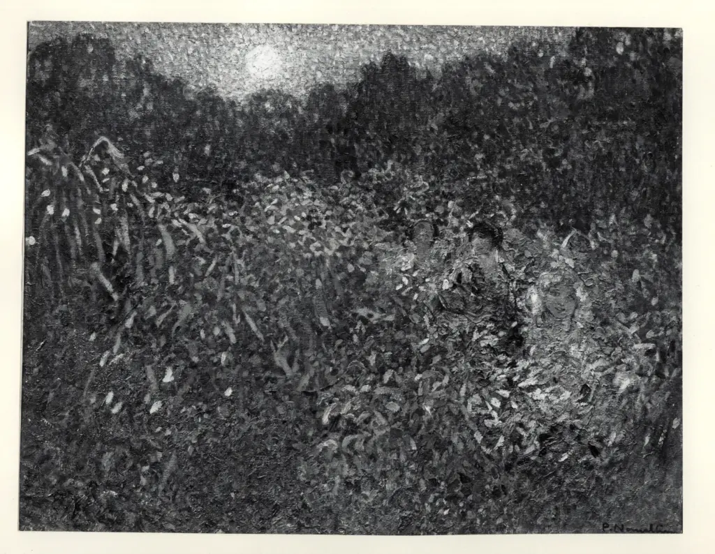 Anonimo , Nomellini, Plinio - sec. XX - Tra sole e luna