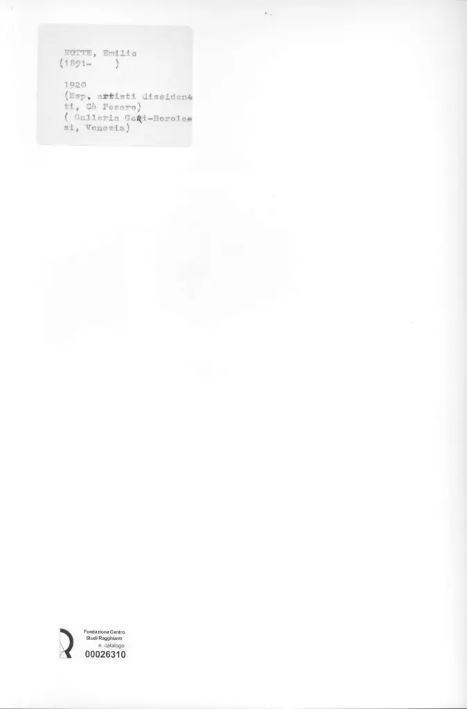 Anonimo , Notte, Emilio - sec. XX - Natura morta , retro