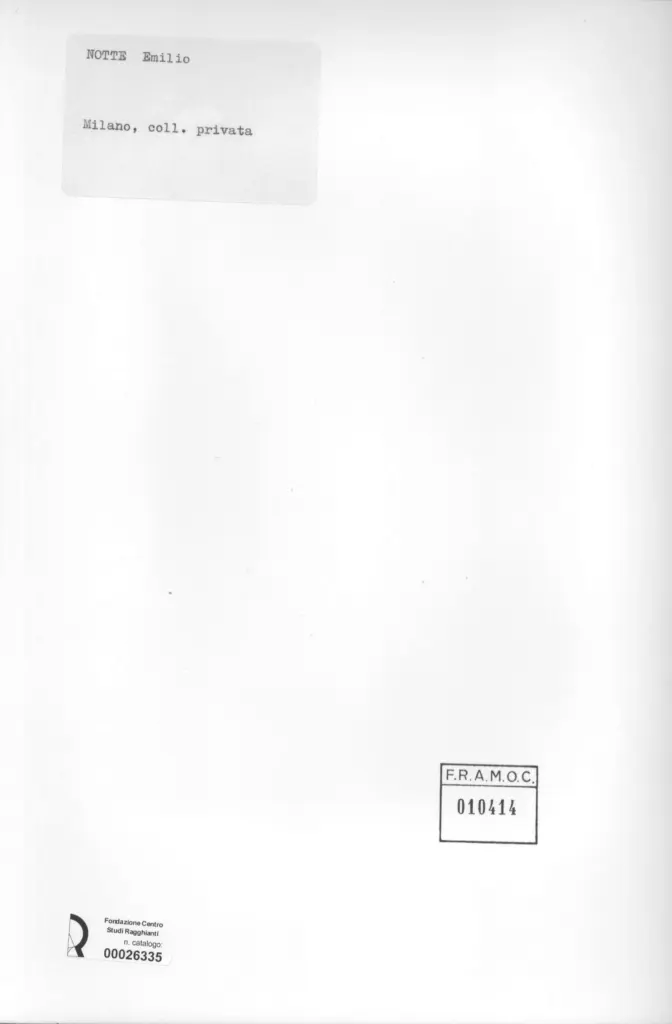 Anonimo , Notte, Emilio - sec. XX - Ritratto di donna , retro