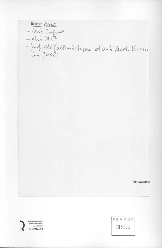 Anonimo , Novati, Marco - sec. XX - Mia cugina , retro