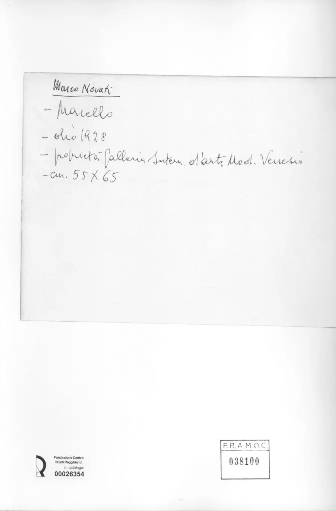 Anonimo , Novati, Marco - sec. XX - Macello , retro