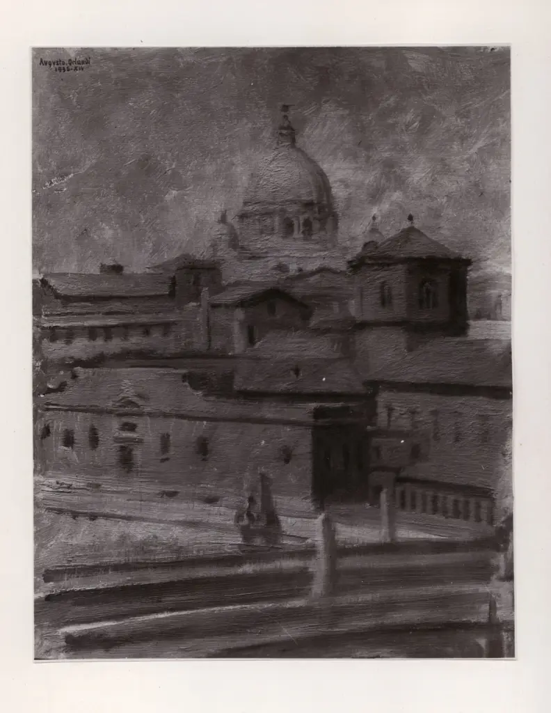 Giacomelli , Orlandi, Augusto - sec. XX - Visione romana , fronte