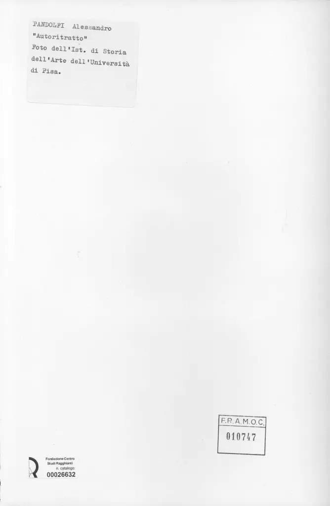 Universit&agrave; di Pisa. Dipartimento di Storia delle Arti , retro