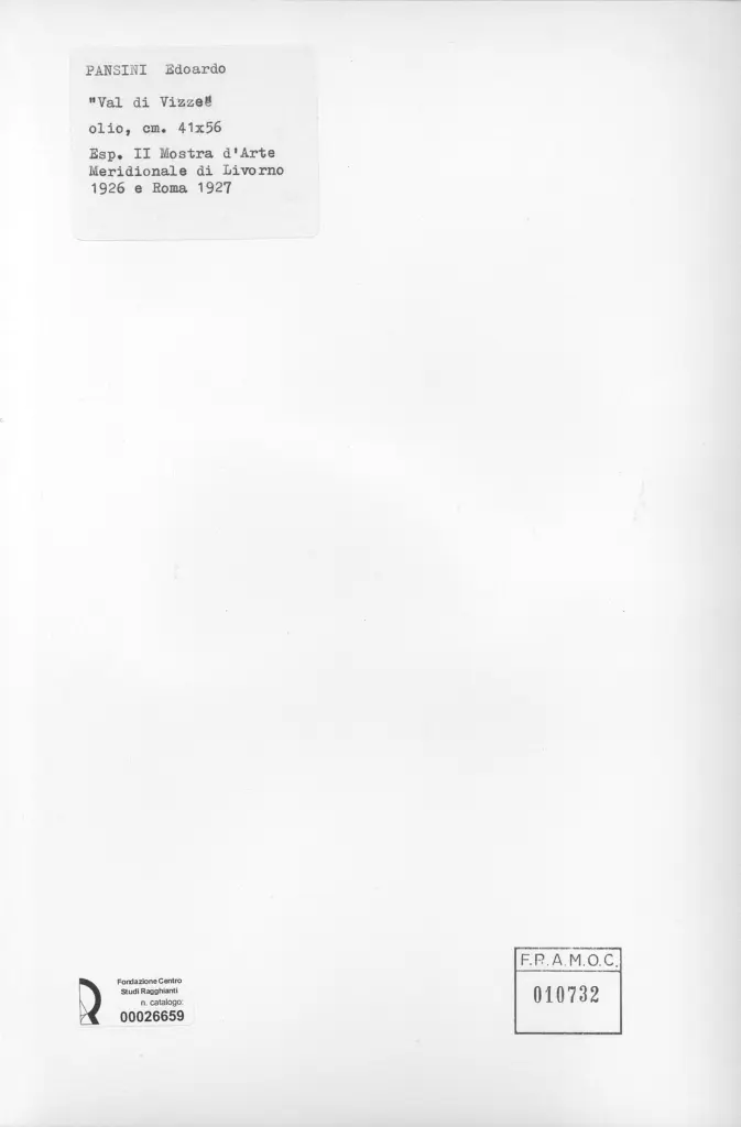 Anonimo , Pansini, Edoardo , retro