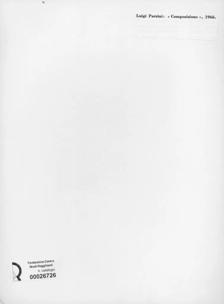 Anonimo , Parzini, Luigi - sec. XX - Composizione , retro