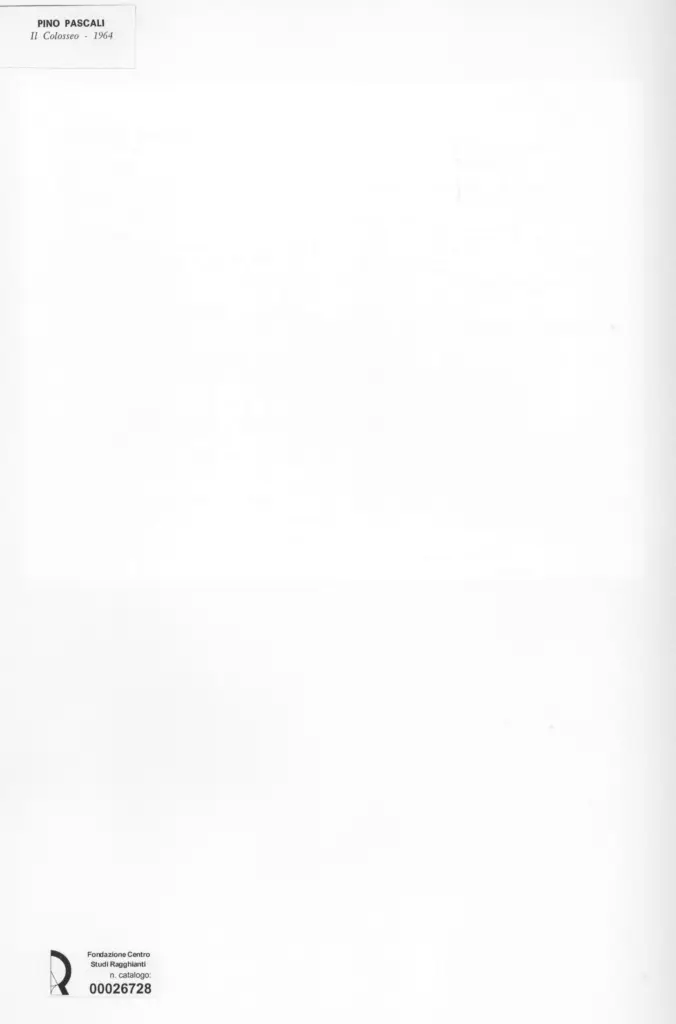 Anonimo , Pascali, Pino - sec. XX - Il Colosseo , retro