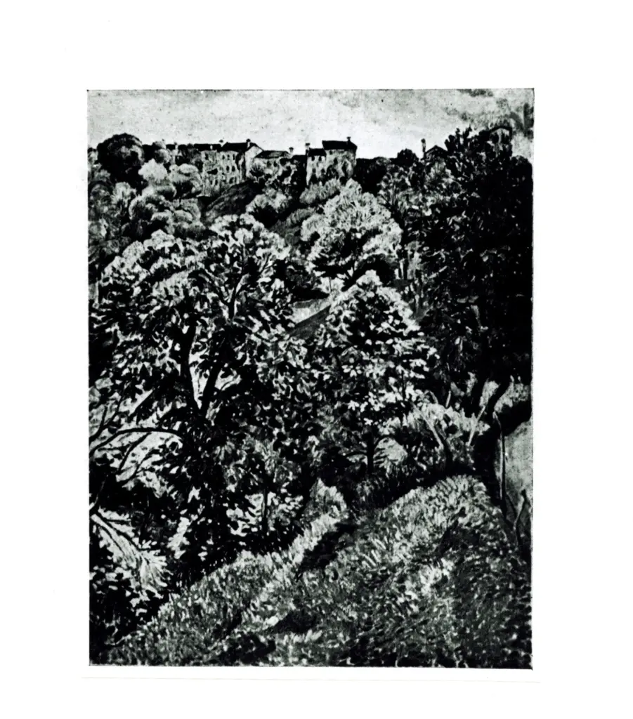 Anonimo , Pasinetti Nei, Giovanni - sec. XX - Case sul poggio , fronte