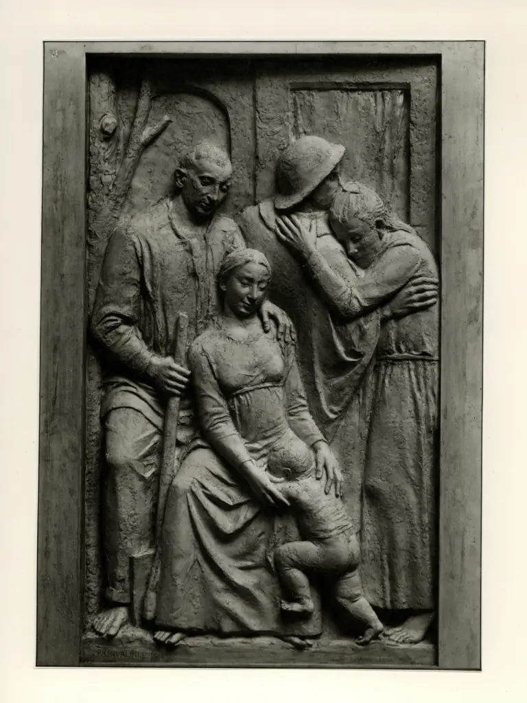 Giacomelli , Pasqualini, Enzo - sec. XX - La famiglia , fronte