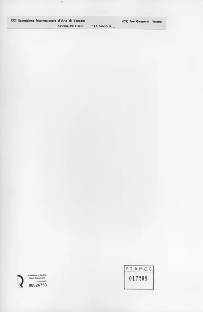 Giacomelli , Pasqualini, Enzo - sec. XX - La famiglia , retro