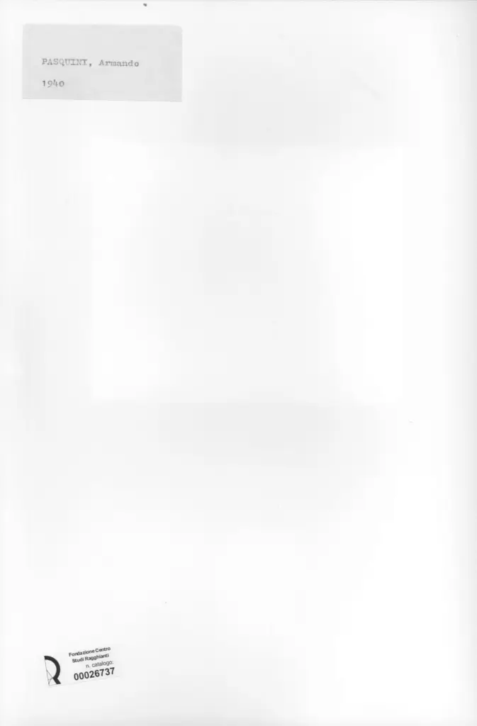 Anonimo , Pasquini, Armando - sec. XX - Paesaggio , retro