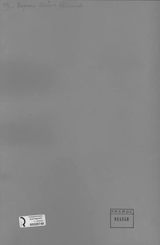 Anonimo , Pasquini, Armando; Pasquini, Sauro - sec. XX - Faccia , retro