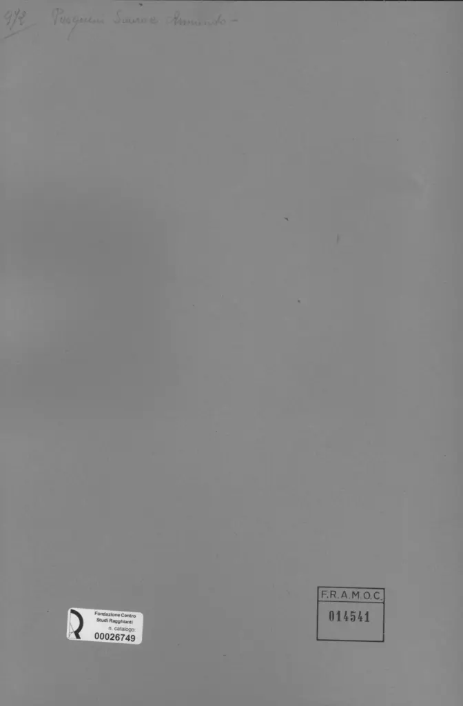 Anonimo , Pasquini, Armando; Pasquini, Sauro - sec. XX - Faccia , retro