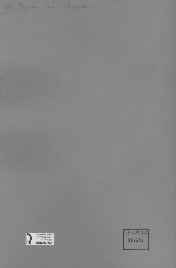 Anonimo , Pasquini, Armando; Pasquini, Sauro - sec. XX - Faccia , retro