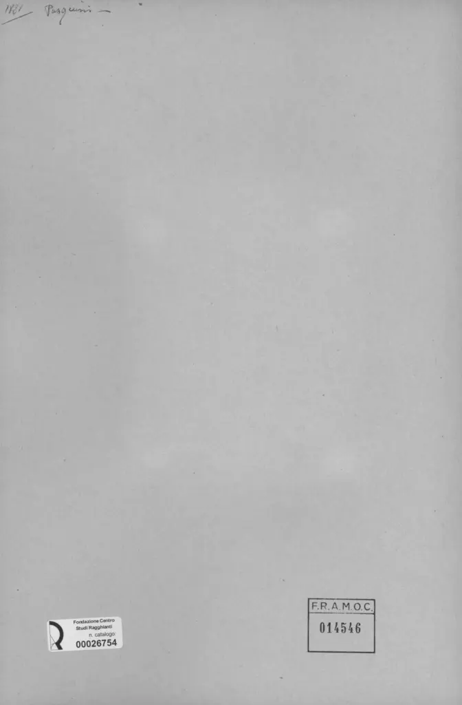 Anonimo , Pasquini, Armando; Pasquini, Sauro - sec. XX - Faccia , retro