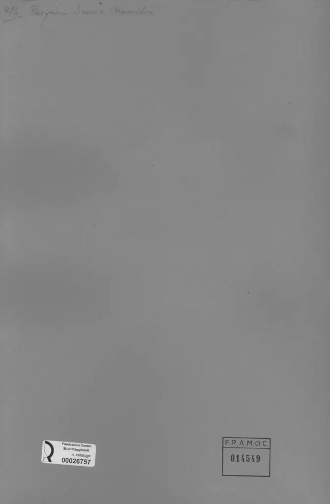 Anonimo , Pasquini, Armando; Pasquini, Sauro - sec. XX - Faccia , retro