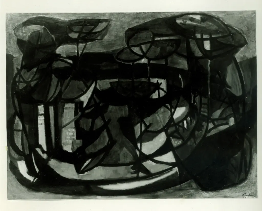 Giacomelli , Paulucci, Enrico - sec. XX - Paisaje con àrboles , fronte