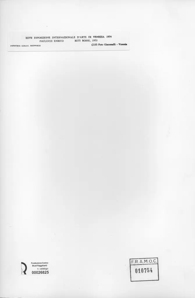Giacomelli , Paulucci, Enrico - sec. XX - Reti rosse , retro