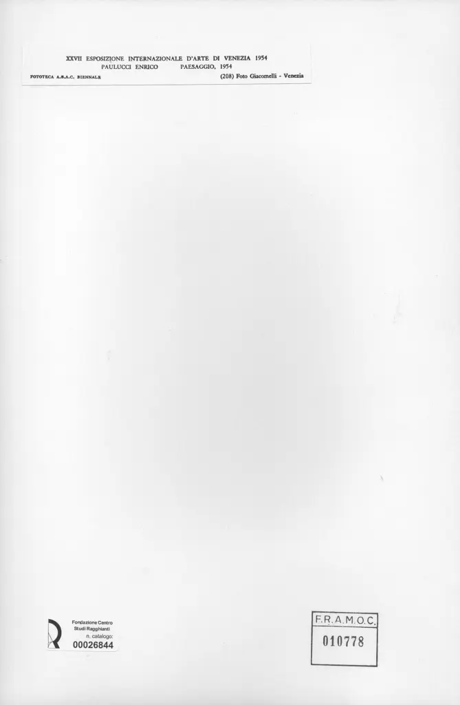 Giacomelli , Paulucci, Enrico - sec. XX - Paesaggio , retro