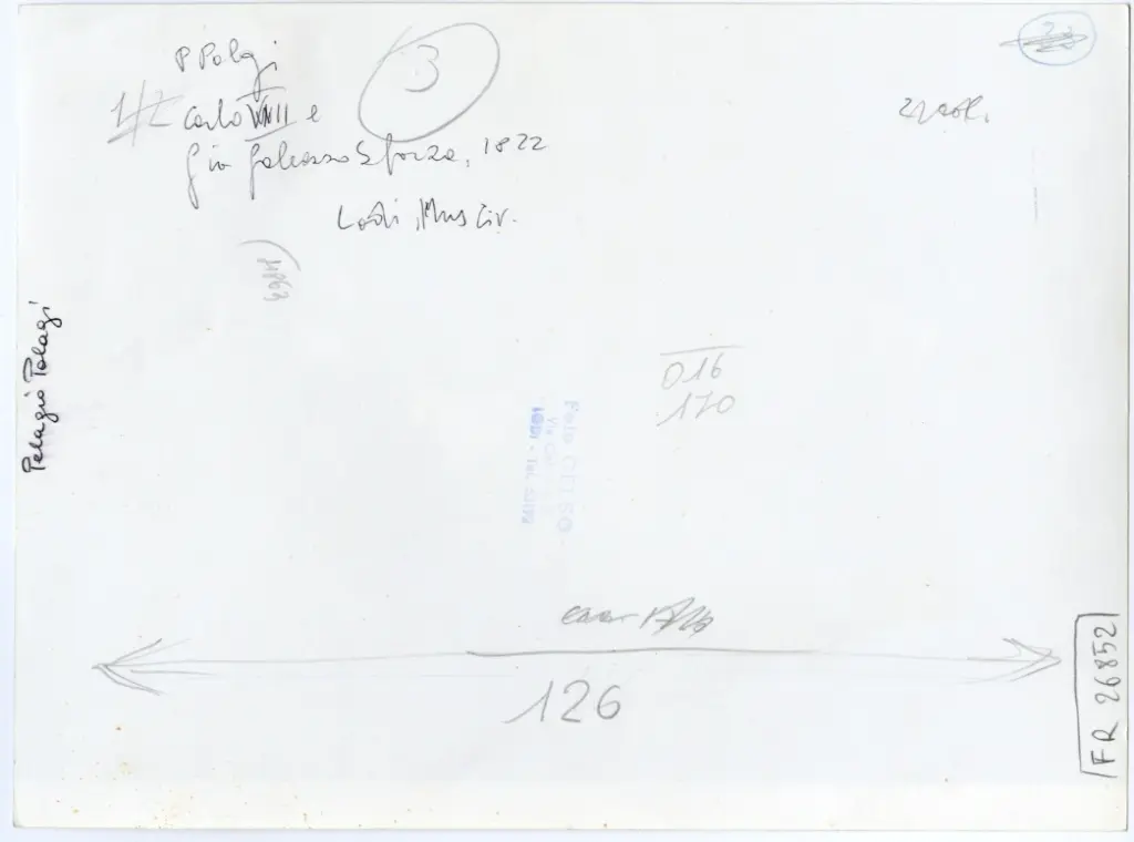 Celso , Palagi, Pelagio - sec. XIX - Carlo VIII e Gian Galeazzo Sforza , retro