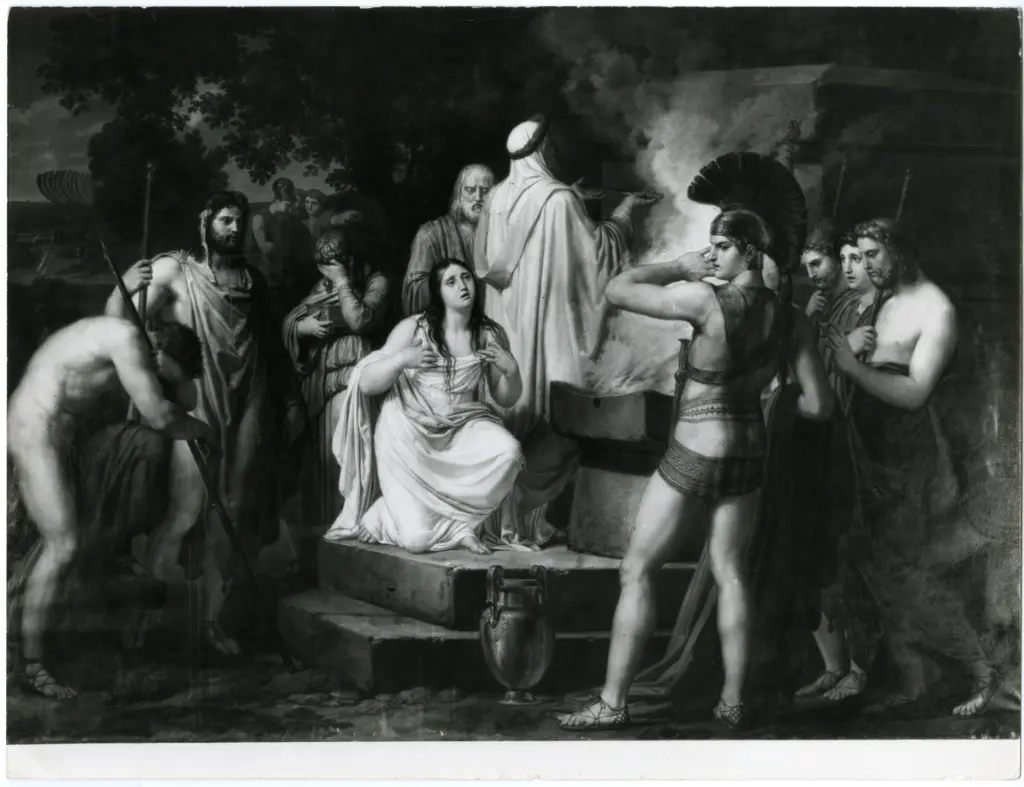 Quiresi, Ezio , Palagi, Pelagio - sec. XIX - Il sacrificio di Plissena , fronte